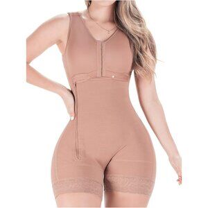 Women's Mocha Pp53 Tummy Control Full Body Shaper Colombian Bodysuit Shapewear